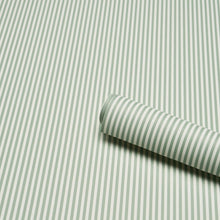 Load image into Gallery viewer, Schumacher Emma Stripe Narrow Wallpaper 5017192 / Aegean