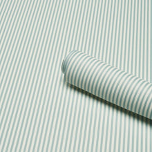 Load image into Gallery viewer, Schumacher Emma Stripe Narrow Wallpaper 5017194 / Aqua