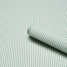 Load image into Gallery viewer, Schumacher Emma Stripe Narrow Wallpaper 5017195 / Teal