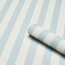 Load image into Gallery viewer, Schumacher Emma Stripe Wallpaper 5017210 / Sky