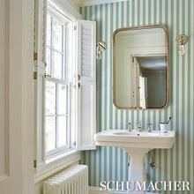 Load image into Gallery viewer, Schumacher Emma Stripe Wallpaper 5017213 / Teal