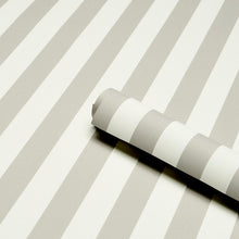 Load image into Gallery viewer, Schumacher Emma Stripe Wallpaper 5017223 / Stone