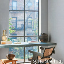 Load image into Gallery viewer, Schumacher Horizon Grasscloth Vinyl Wallpaper 5017276 / Azure