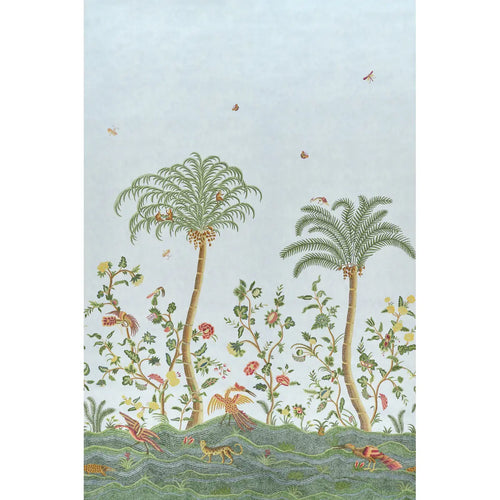 Schumacher Spotswood Crewel 2 Panel Set  Wallpaper 5017322 / Sky