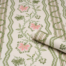 Load image into Gallery viewer, Schumacher Parvati Floral Stripe Wallpaper 5017330 / Petal