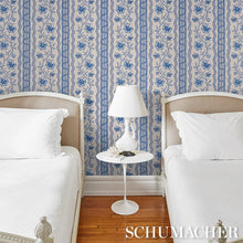 Load image into Gallery viewer, Schumacher Parvati Floral Stripe Wallpaper 5017332 / Delft