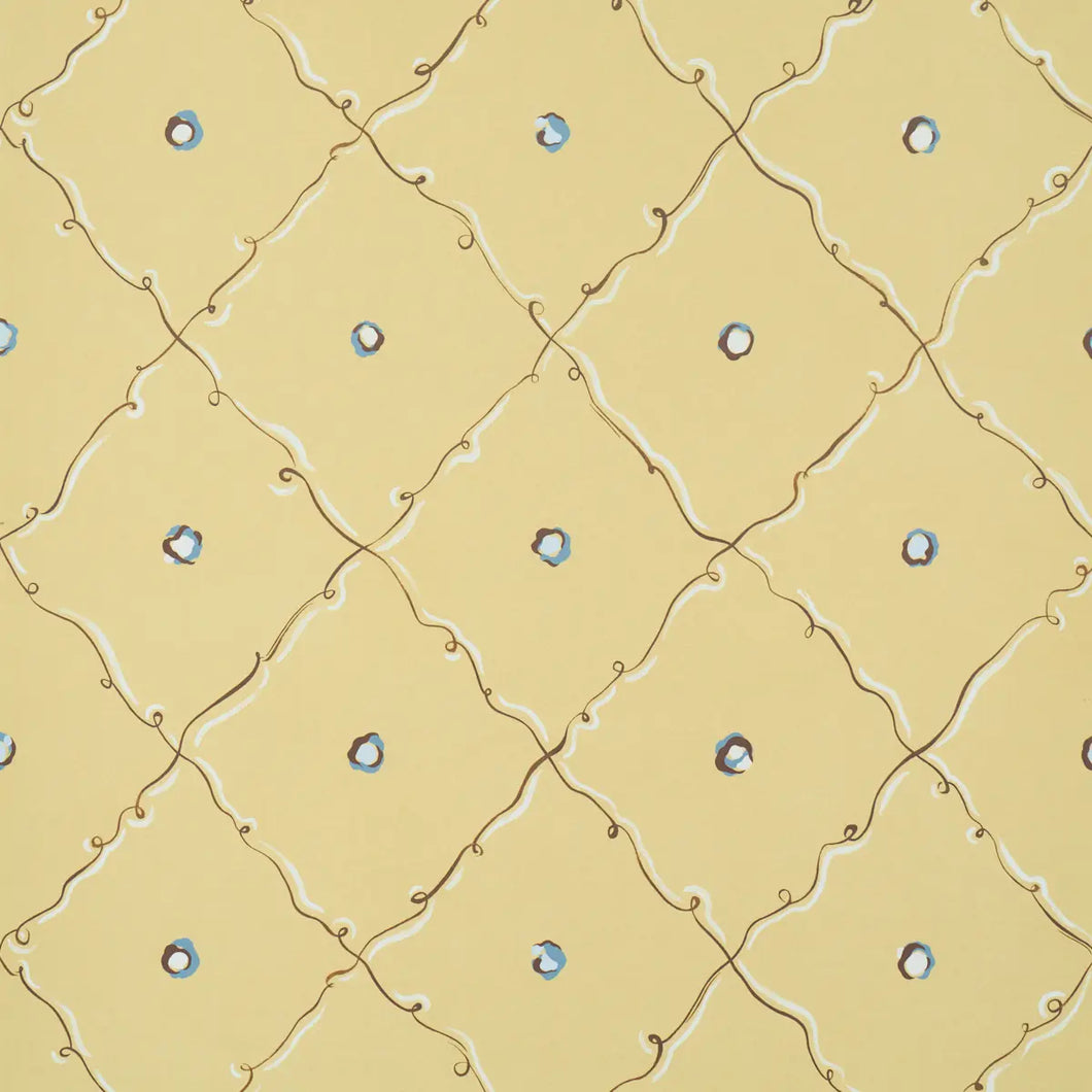 Schumacher Colette Wallpaper 5017373 / Light Yellow