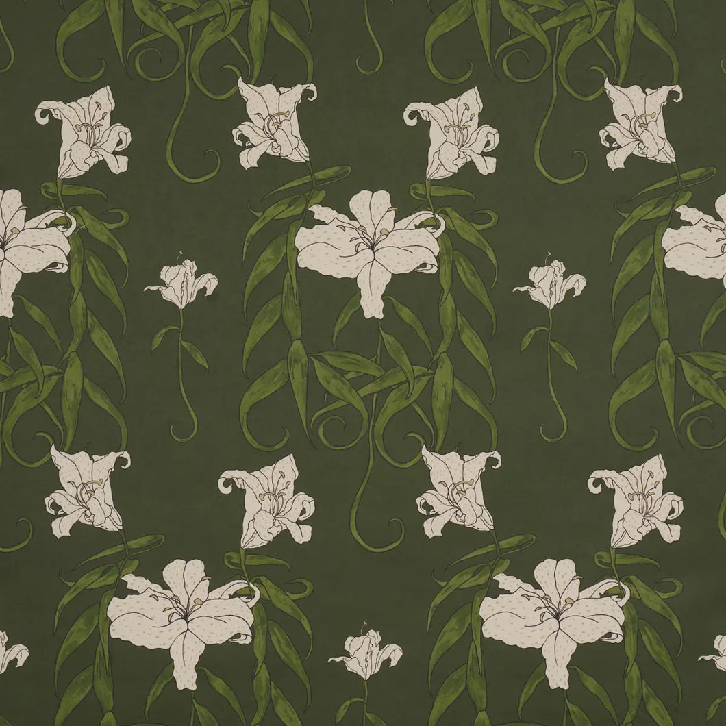 Schumacher Lady Lilith Wallpaper 5017380 / Olive