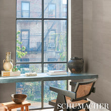 Load image into Gallery viewer, Schumacher Quinton Offset Rib Wallcovering Wallpaper 5017410 / Platinum