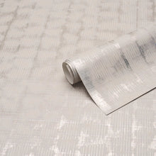 Load image into Gallery viewer, Schumacher Rune Pinstripe Wallcovering Wallpaper 5017430 / Silver