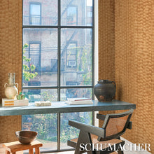 Load image into Gallery viewer, Schumacher Rune Pinstripe Wallcovering Wallpaper 5017431 / Gold