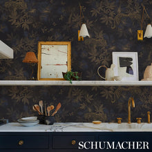 Load image into Gallery viewer, Schumacher Nocturnum Wallpaper 5017571 / Indigo &amp; Ochre