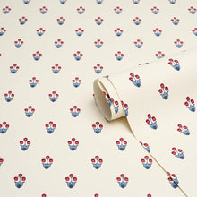 Load image into Gallery viewer, Schumacher Moira Hand Print Wallpaper 5017661 / Blue &amp; Red