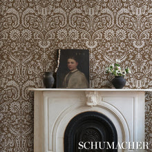 Load image into Gallery viewer, Schumacher Suffolk Damask Wallpaper 5017720 / Brown