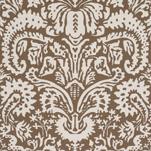 Load image into Gallery viewer, Schumacher Suffolk Damask Wallpaper 5017720 / Brown