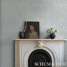 Load image into Gallery viewer, Schumacher Suffolk Damask Wallpaper 5017721 / Blue