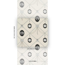 Load image into Gallery viewer, Schumacher Edith Wallpaper 5017840 / Black &amp; Ivory