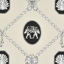 Load image into Gallery viewer, Schumacher Edith Wallpaper 5017840 / Black &amp; Ivory