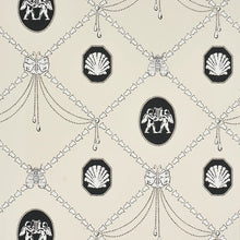 Load image into Gallery viewer, Schumacher Edith Wallpaper 5017840 / Black &amp; Ivory