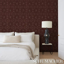 Load image into Gallery viewer, Schumacher Broderie Wallpaper 5017850 / Bordeaux