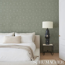 Load image into Gallery viewer, Schumacher Broderie Wallpaper 5017851 / Cool Green