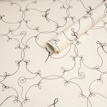 Load image into Gallery viewer, Schumacher Broderie Wallpaper 5017852 / Black &amp; Ivory