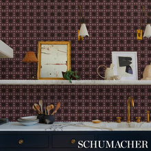 Load image into Gallery viewer, Schumacher Puntini Sisal Wallpaper 5017872 / Plum