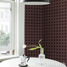Load image into Gallery viewer, Schumacher Puntini Sisal Wallpaper 5017872 / Plum