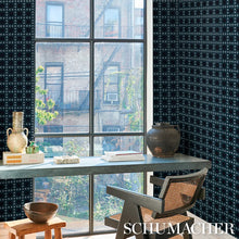 Load image into Gallery viewer, Schumacher Puntini Sisal Wallpaper 5017873 / Indigo