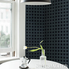 Load image into Gallery viewer, Schumacher Puntini Sisal Wallpaper 5017873 / Indigo