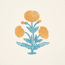 Load image into Gallery viewer, Schumacher Poppy Print Wallpaper 5017981 / Mustard &amp; Sky