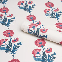 Load image into Gallery viewer, Schumacher Dianthus Print Wallpaper 5017990 / Indigo &amp; Iron