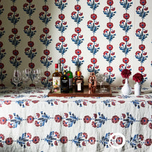 Load image into Gallery viewer, Schumacher Dianthus Print Wallpaper 5017990 / Indigo &amp; Iron