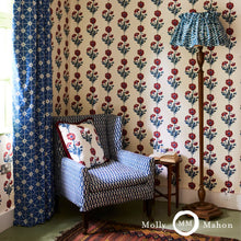 Load image into Gallery viewer, Schumacher Dianthus Print Wallpaper 5017990 / Indigo &amp; Iron