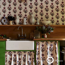 Load image into Gallery viewer, Schumacher Dianthus Print Wallpaper 5017990 / Indigo &amp; Iron