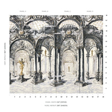 Load image into Gallery viewer, Schumacher Palazzo 4 Panel Set Wallpaper 5018110 / Antique Blue