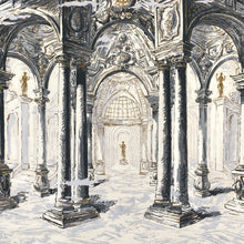 Load image into Gallery viewer, Schumacher Palazzo 4 Panel Set Wallpaper 5018110 / Antique Blue