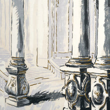Load image into Gallery viewer, Schumacher Palazzo 4 Panel Set Wallpaper 5018110 / Antique Blue