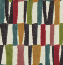 Load image into Gallery viewer, Green Charcoal Grey Mustard Gold Teal Red Beige Abstract Cut Velvet Upholstery Fabric