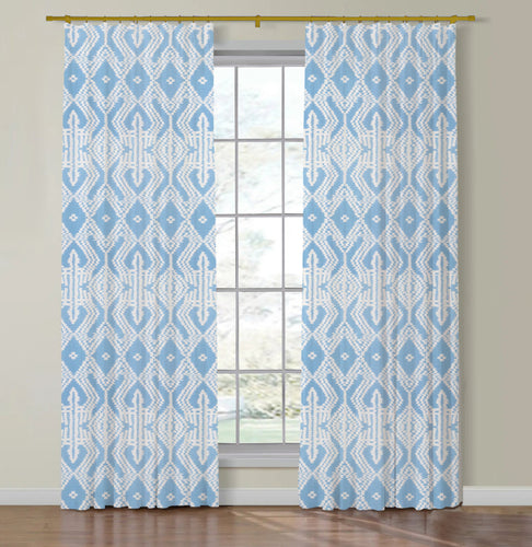 Schumacher Asaka Ikat Side Drapery Panels