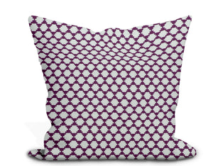 Custom Lavender Pillow with Botanical Stripe