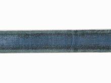 Load image into Gallery viewer, 2.75" Wide Teal Blue Green Velvet Drapery Tape Trim