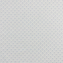 Load image into Gallery viewer, Aqua Blue White Cotton Small Scale Diamond Upholstery Drapery Fabric