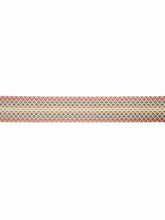 Load image into Gallery viewer, 2&quot; Wide Coral Mustard Gold Blue Geometric Drapery Tape Trim