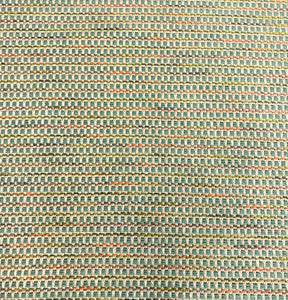 Osborne Little Sarangi NCF 4420-02 Italian Teal Coral Green Tweed Upholstery Fabric STA 5056