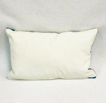 Load image into Gallery viewer, 9” X 16” Schumacher Marguerite Embroidery Sky Lumbar Pillow Cover