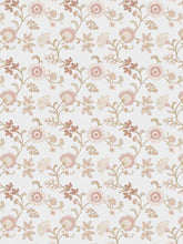 Load image into Gallery viewer, Cotton Floral Embroidered Cream Blush Pink Beige Drapery Fabric