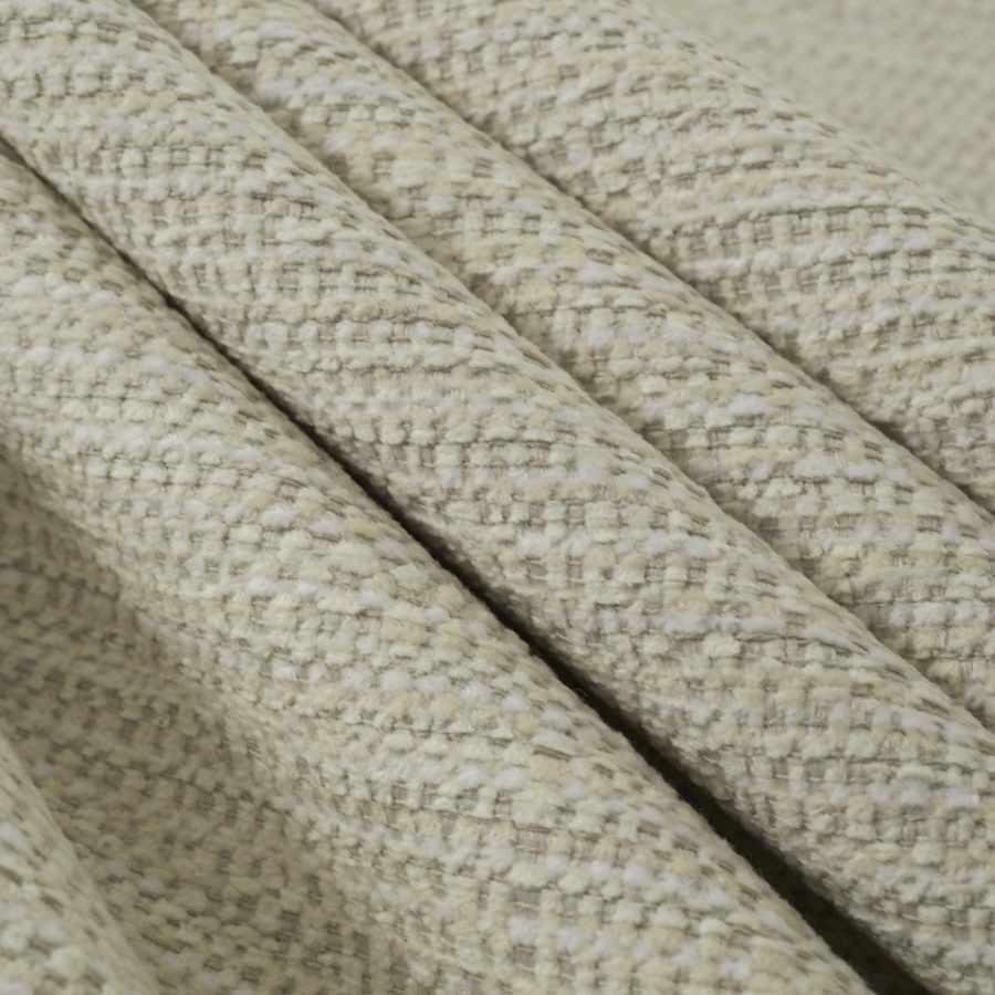 Crypton Stain Resistant Cream White Taupe MCM Mid Century Modern Tweed Upholstery Fabric FB