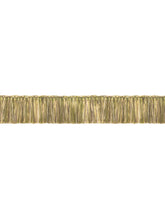 Load image into Gallery viewer, 2&quot; Wide Chartreuse Olive Green Taupe Cream Upholstery Fringe Trim