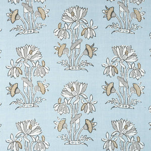 Set of Two Made to Order Thibaut Lily Flower Side Drapery Panels